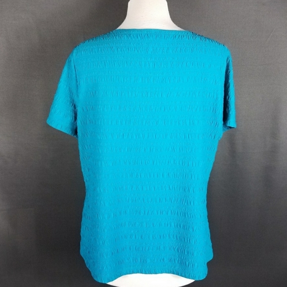 💐 ruched teal blouse - Picture 2 of 4